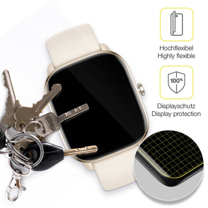 dipos Displayschutz für Amazfit GTS 4 mini, transparente Oberfläche, geringe Dicke und perfekte Passform
