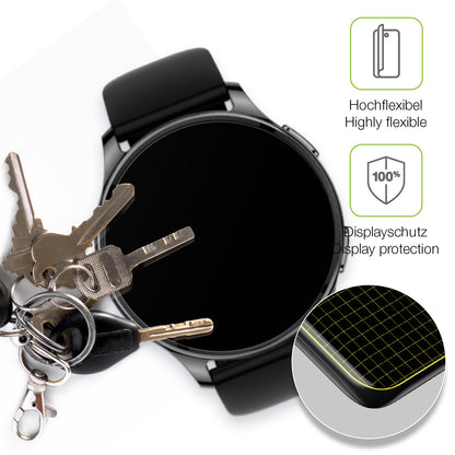 dipos Displayschutz für Amazfit Pop 3r, transparente Oberfläche, perfekte Passform auch für die Rundungen