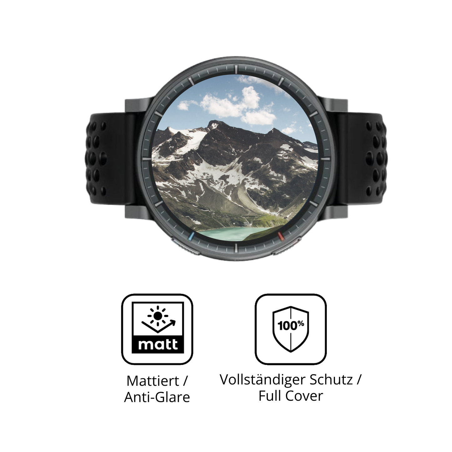Flexible TPU-Folie passend zugeschnitten für Amazfit Active Max, vollständige Abdeckung