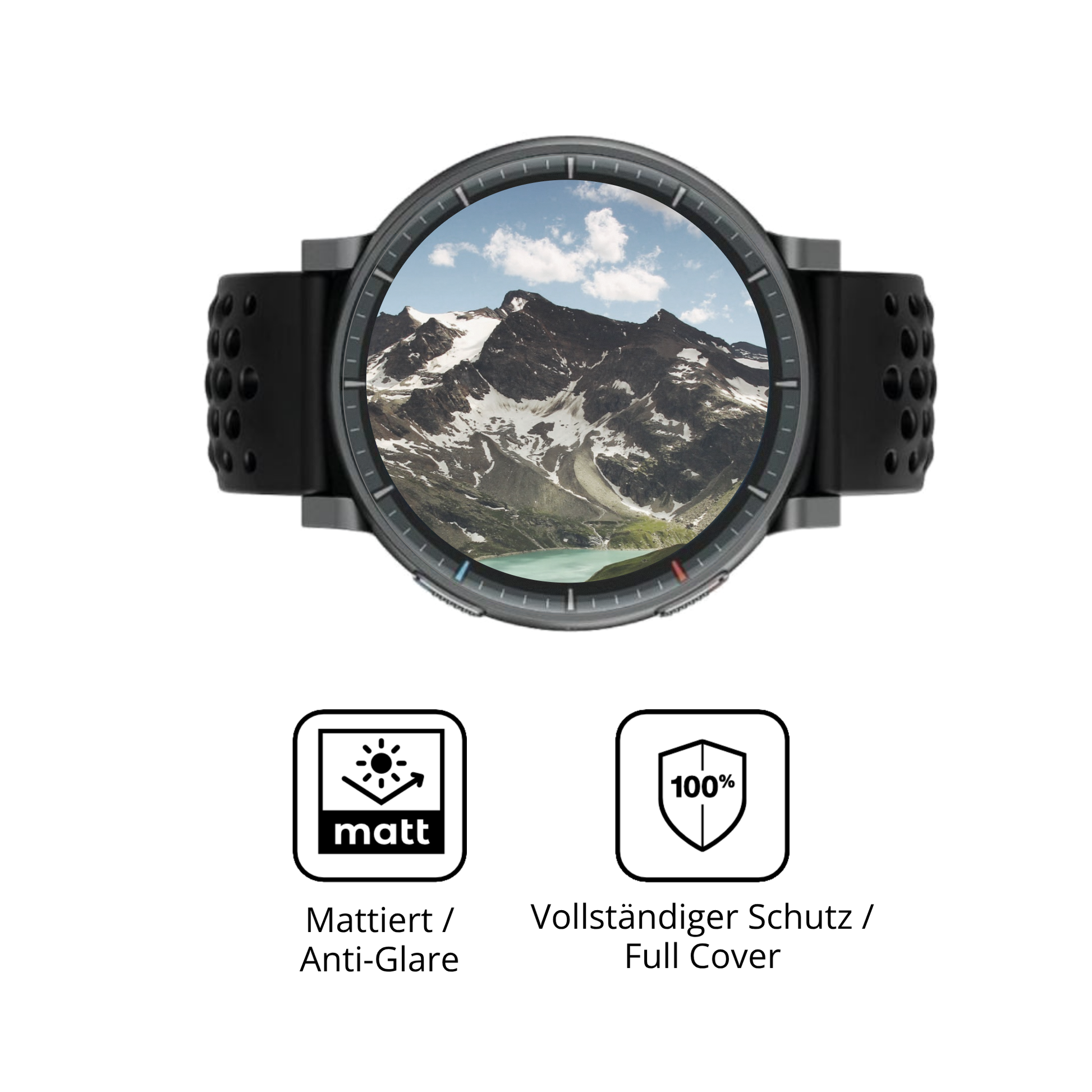 Flexible TPU-Folie passend zugeschnitten für Amazfit Active Max, vollständige Abdeckung