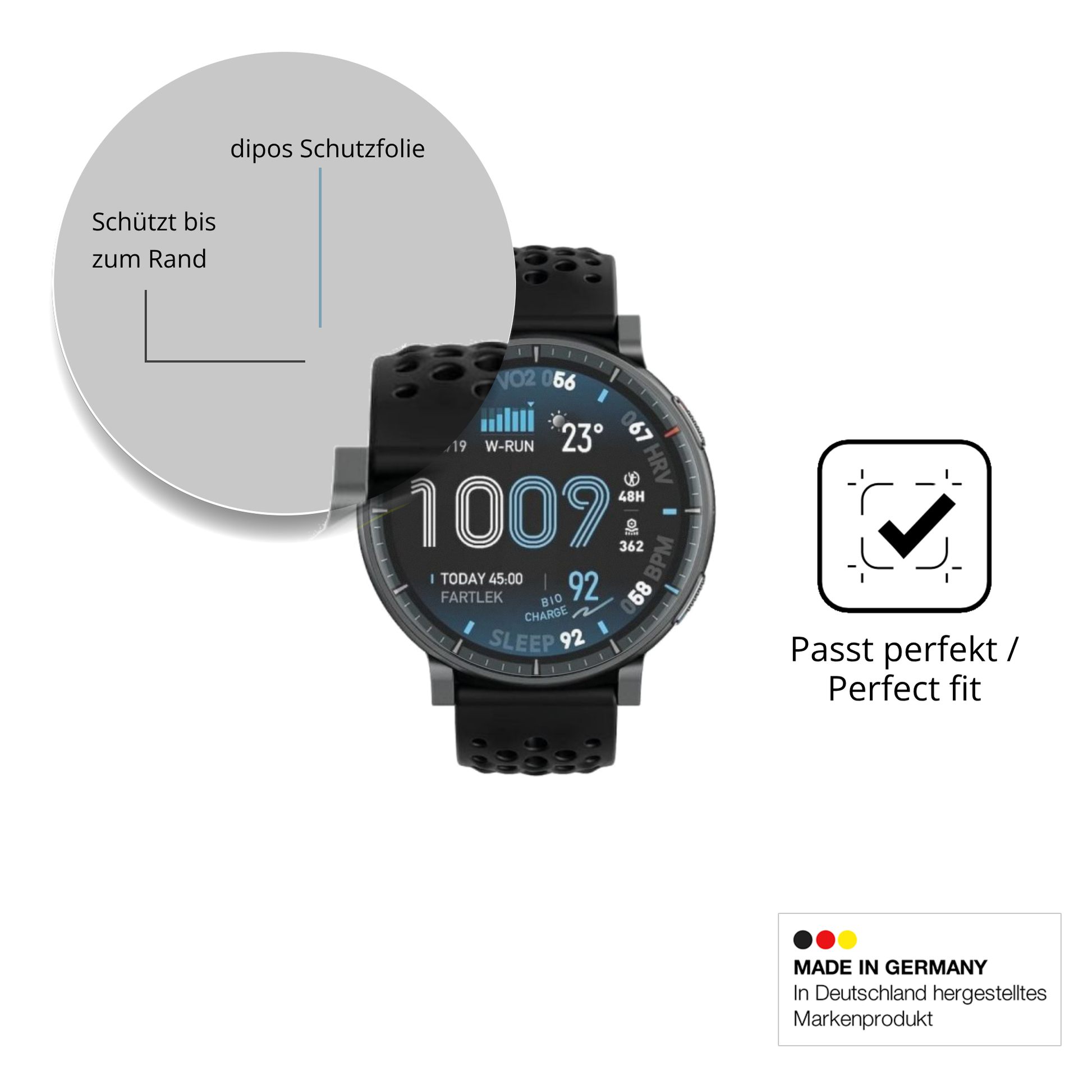 Besonders flexibler Displayschutz mit Anti-Shock-Schicht im Materialmix