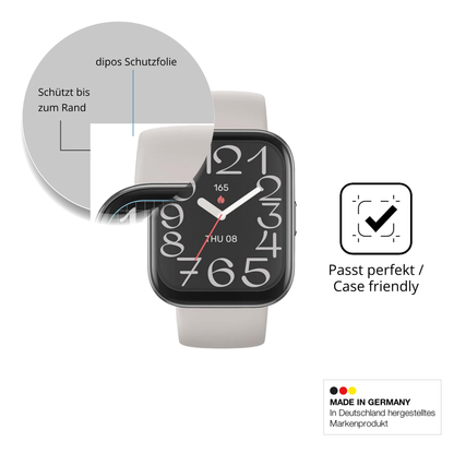 Schutzglasfolie mit optimaler Passform, zur Verwendung mit Hüllen geeignet