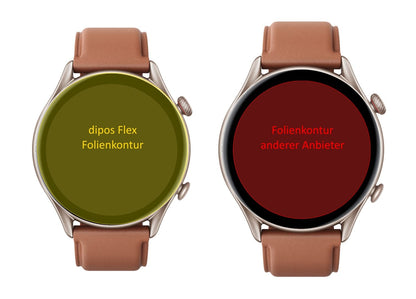 3x 3D Full Cover Schutzfolie für Amazfit GTR 3 Pro