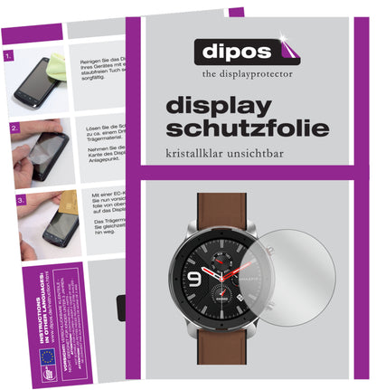 6x Schutzfolie klar für Amazfit GTR 42mm Smartwatch Display-Schutzfolie