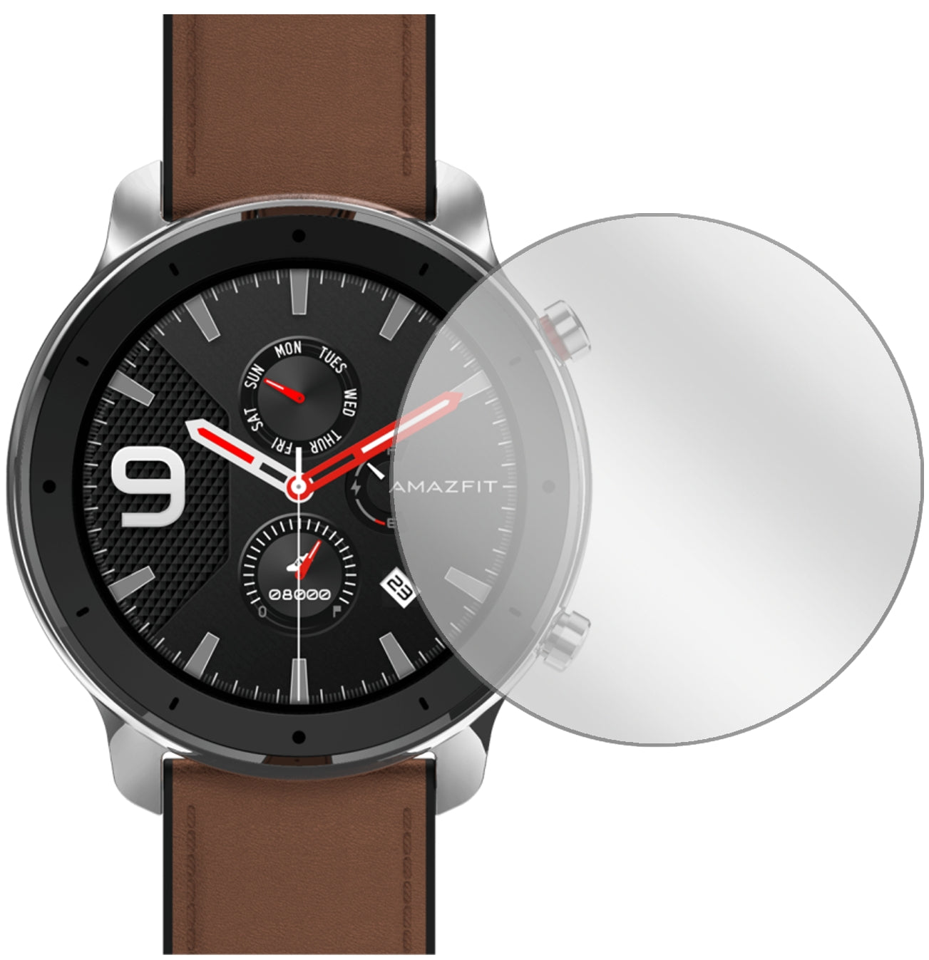 2x Schutzfolie klar für Amazfit GTR 42mm Smartwatch Display-Schutzfolie