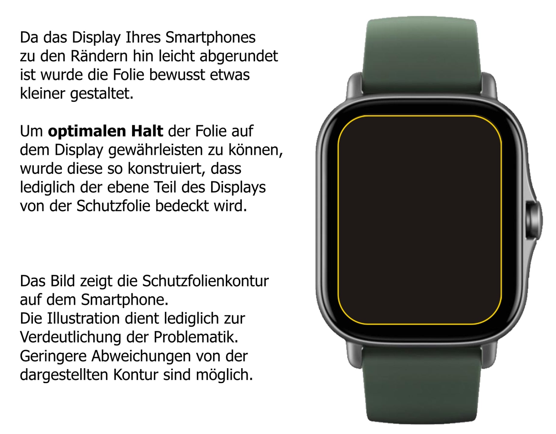 Privatsphäre-Schutz durch Sichtschutz-Folie passend zugeschnitten für Amazfit GTS 2e