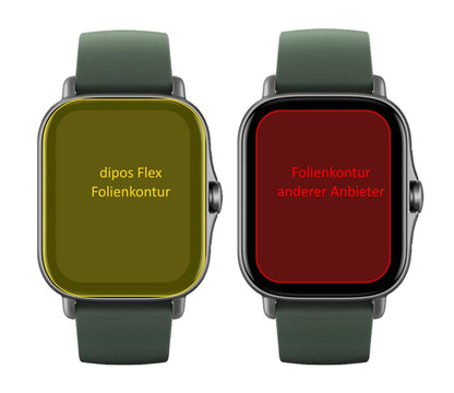 3x 3D Full Cover Schutzfolie für Amazfit GTR 2e