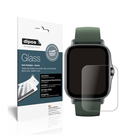 Matte Displayschutzfolie von dipos passend für Amazfit GTR 2e, 9H kratzfest und blasenfrei montiert