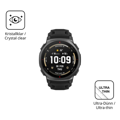 Dünne und klare Folie passend zugeschnitten für Amazfit T-Rex 3 Pro 44mm