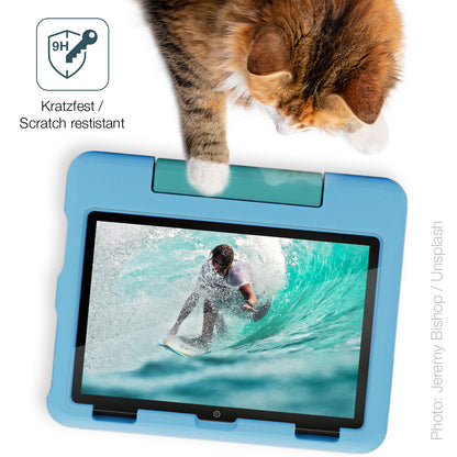 dipos Displayschutz für Amazon Fire HD 8 Kids 2024, transparente Oberfläche, perfekte Passform auch für die Rundungen