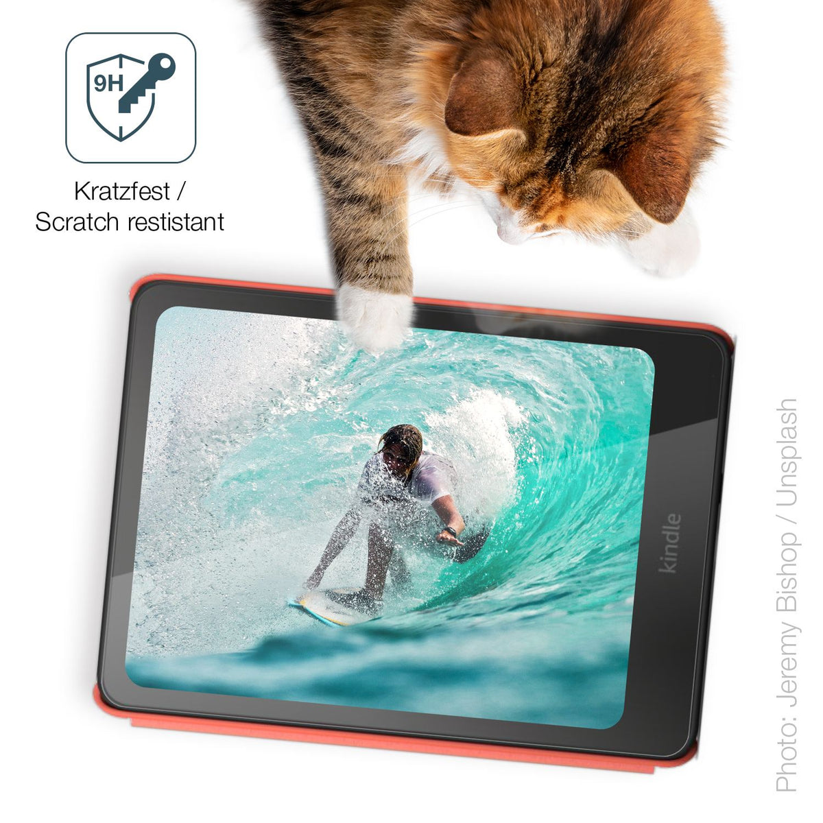 dipos Displayschutz für Amazon Kindle Colorsoft Kids, transparente Oberfläche, perfekte Passform auch für die Rundungen