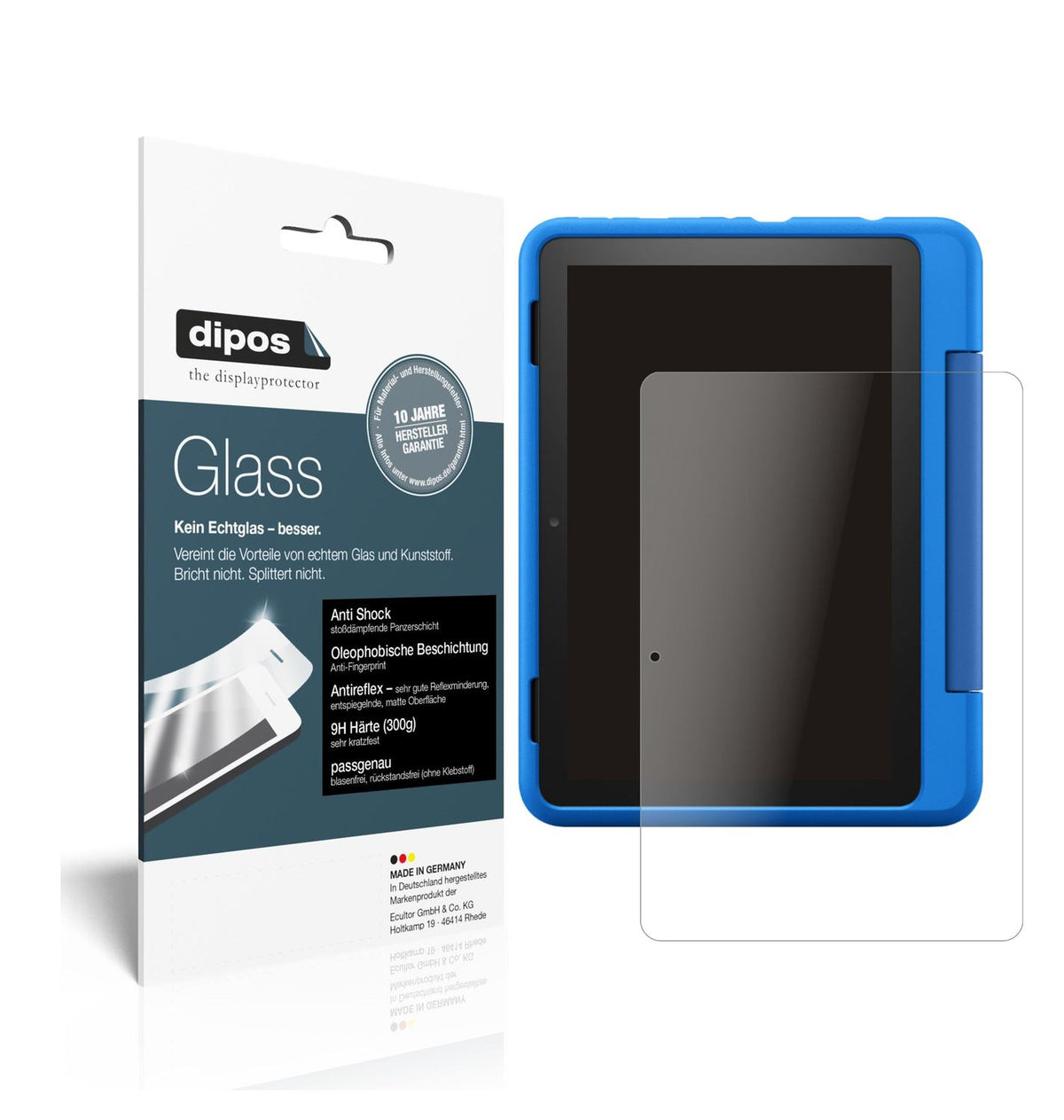 1x 9H Schutzfolie matt für Amazon Fire HD 8 Kids Pro-Tablet Panzerfolie