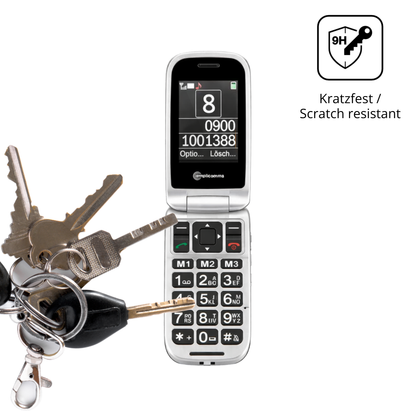 dipos Displayschutz für Amplicomms PowerTel M7510-3G Senioren-Handy, transparente Oberfläche, perfekte Passform auch für die Rundungen
