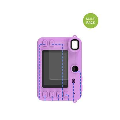 AMZSANOW Kinder Sofortbildkamera mit aufgebrachter dipos Displayschutzfolie, die lästige Fingerabdrücke minimiert