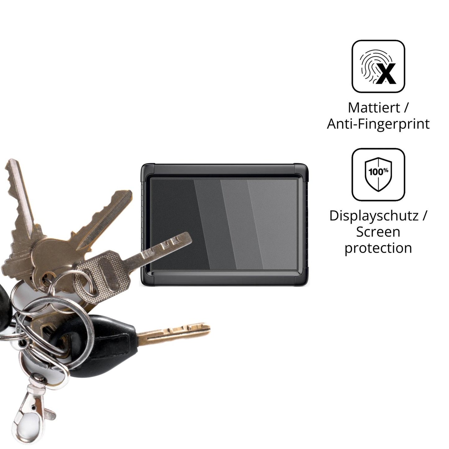 dipos Displayschutz für Ancel X6, mattierte Oberfläche, Blickschutzfilter und perfekter Passform