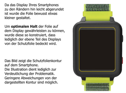 Dünne und klare Folie passend zugeschnitten für Anio 5 Smartwatch