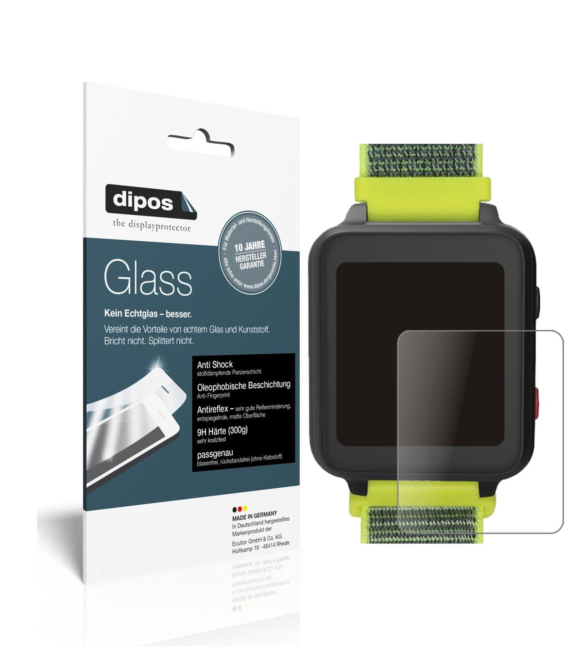 1x 9H Schutzfolie matt für Anio 5 Smartwatch Panzerfolie