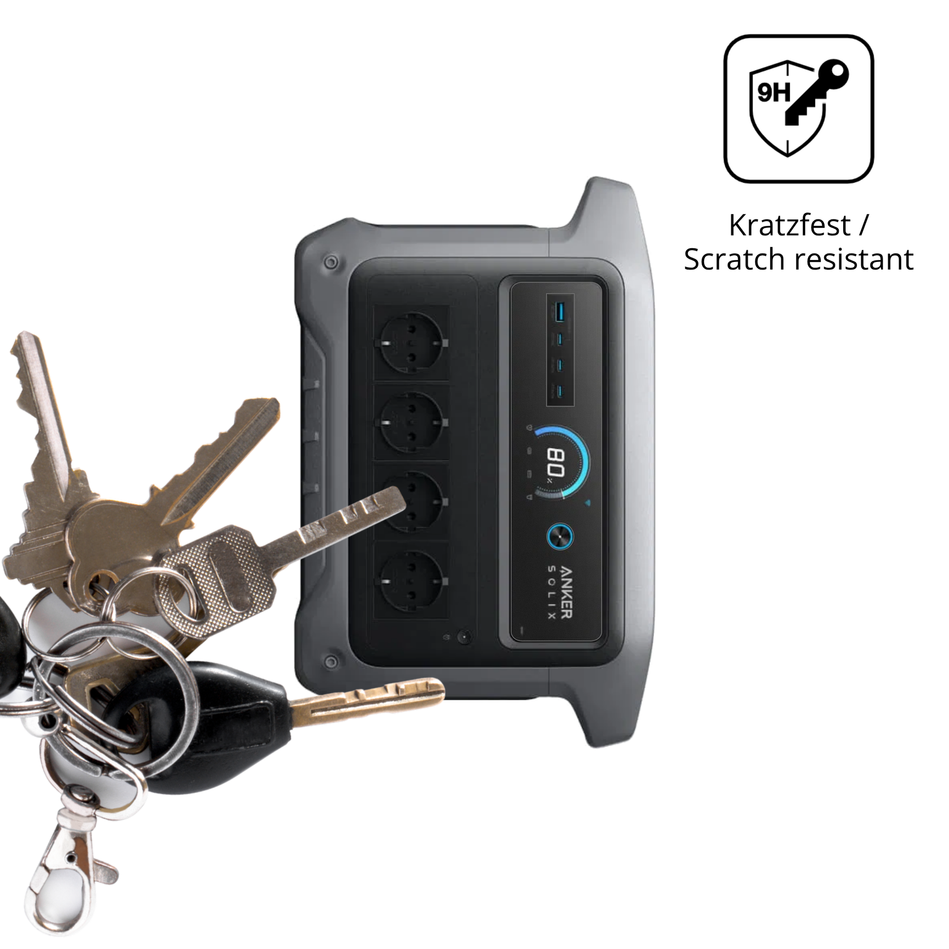dipos Displayschutz für Anker SOLIX C1000 Gen 2, mattierte Oberfläche, robuste Festigkeit und perfekte Passform