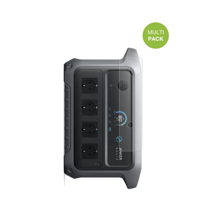 AnkerSOLIX C2000 Gen 2 mit aufgebrachter dipos Displayschutzfolie, die lästige Fingerabdrücke minimiert
