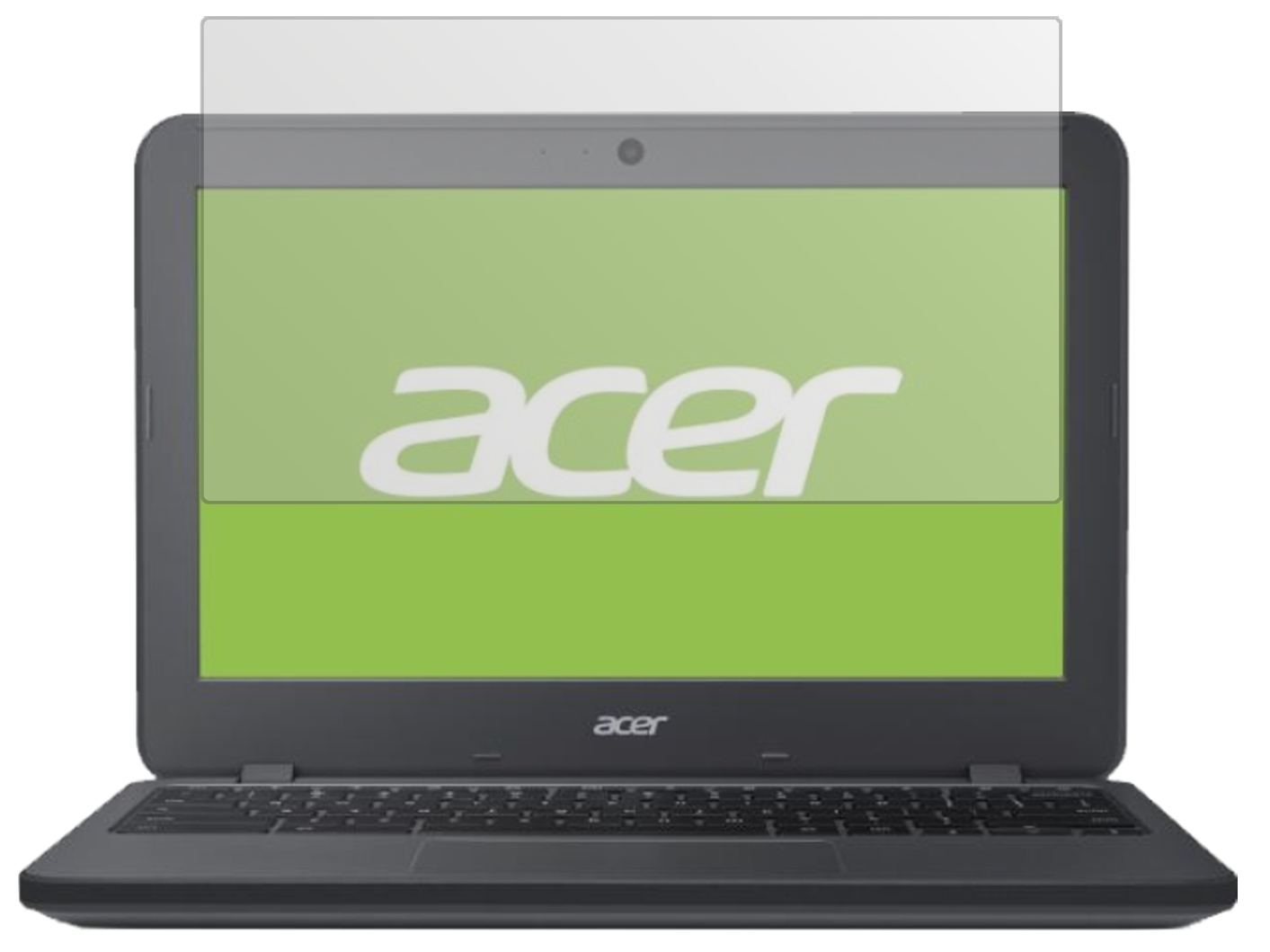 AcerChromebook 11 N7 mit aufgebrachter dipos Displayschutzfolie, die lästige Fingerabdrücke minimiert