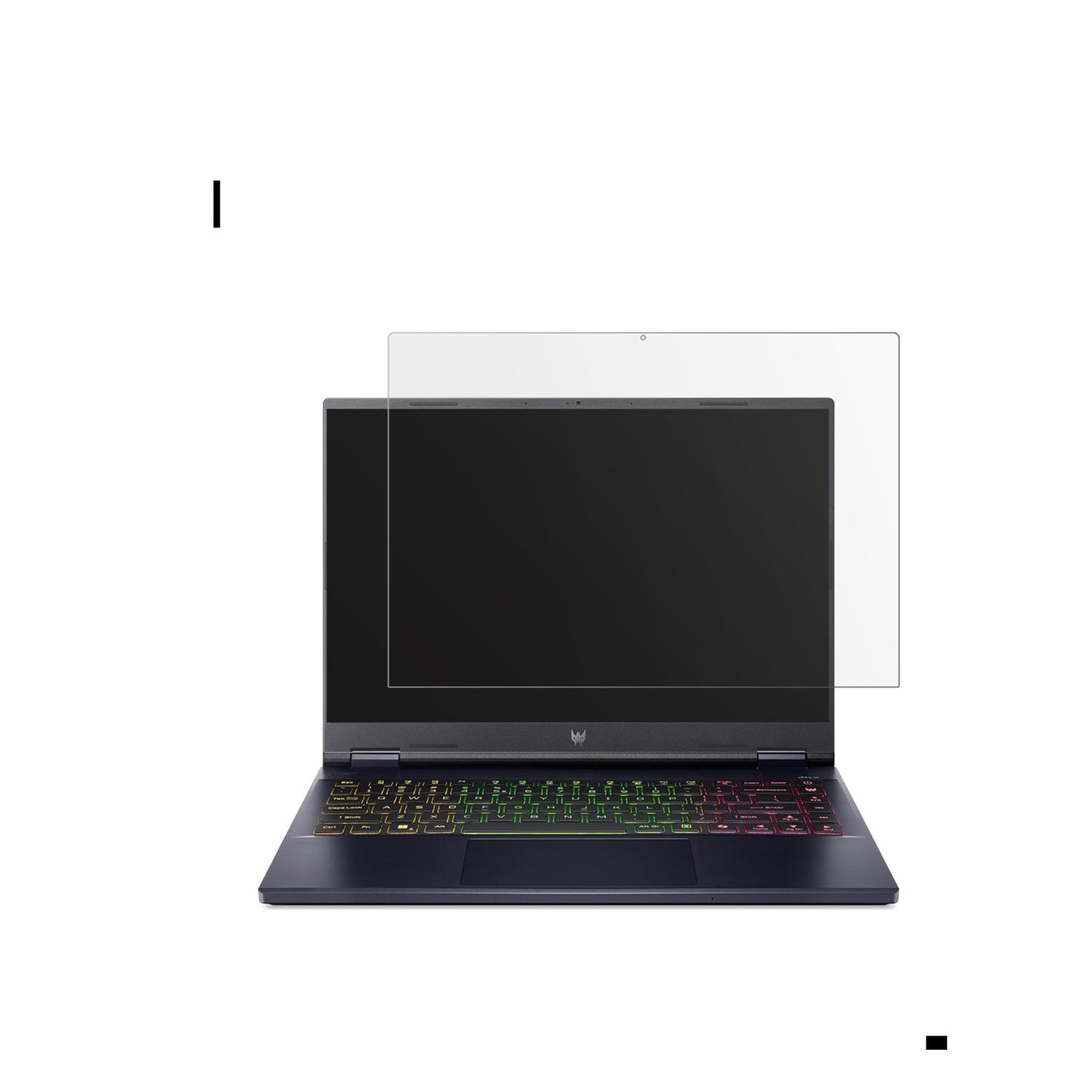 AcerPredator Helios Neo 14 AI mit aufgebrachter dipos Displayschutzfolie, die lästige Fingerabdrücke minimiert