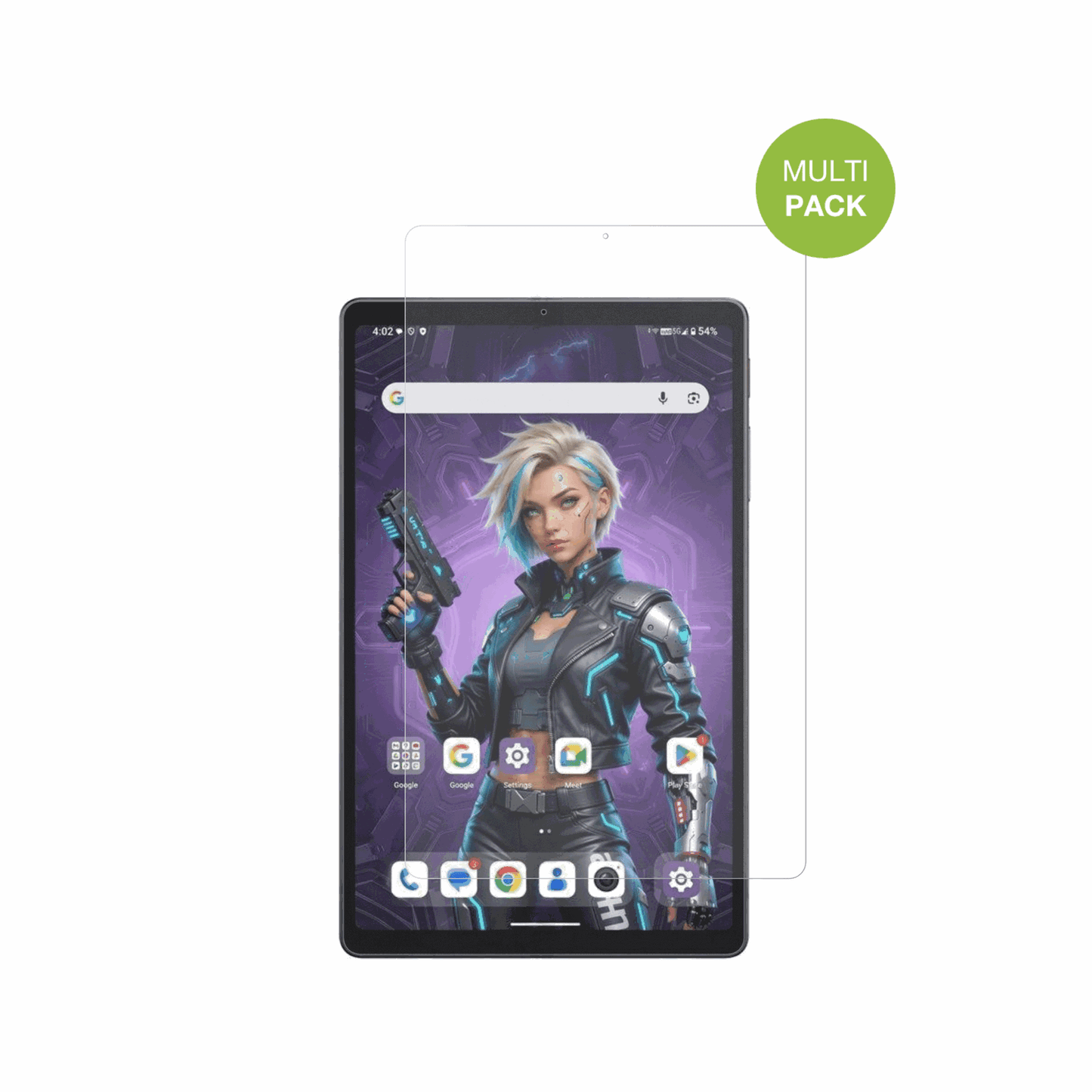 AlldocubeiPlay 80 mini Ultra mit aufgebrachter dipos Displayschutzfolie, die lästige Fingerabdrücke minimiert
