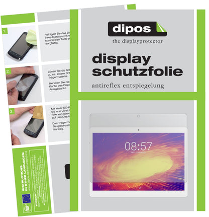 ALLDOCUBEM5 4G Tablet mit aufgebrachter dipos Displayschutzfolie, die lästige Fingerabdrücke minimiert