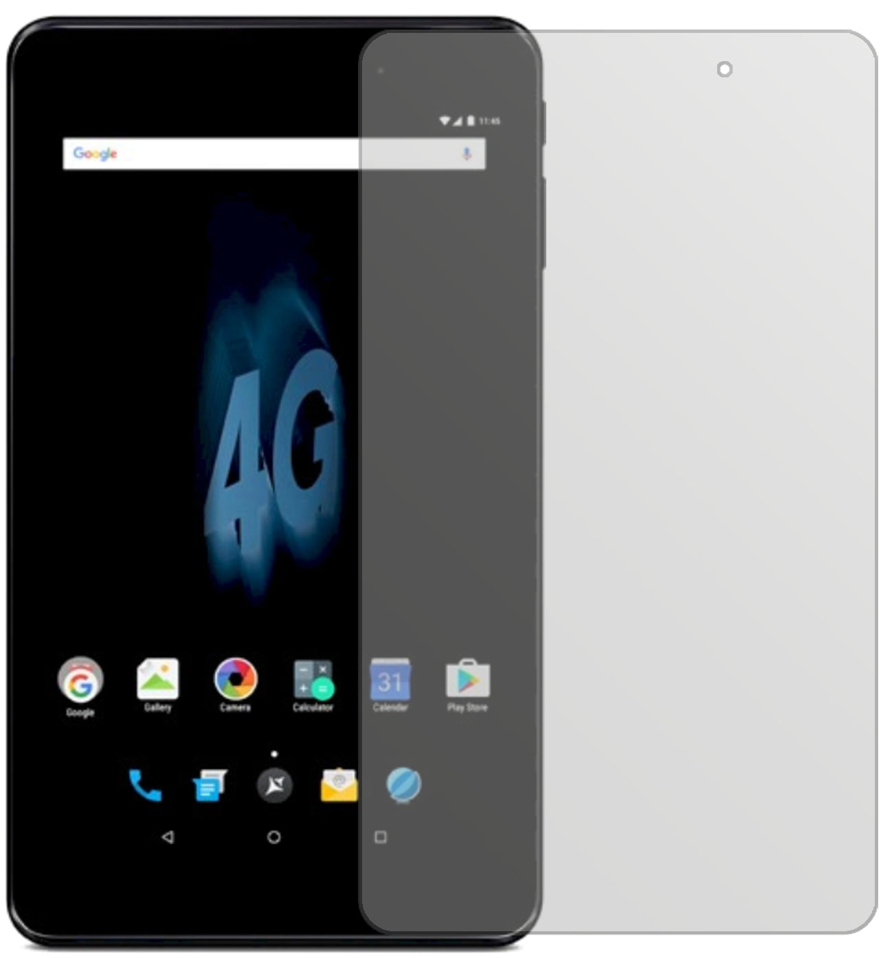 AllviewViva H802 LTE mit aufgebrachter dipos Displayschutzfolie, die lästige Fingerabdrücke minimiert