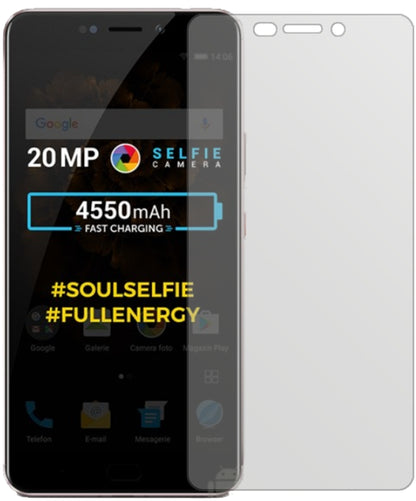 AllviewX4 Soul Xtreme mit aufgebrachter dipos Displayschutzfolie, die lästige Fingerabdrücke minimiert