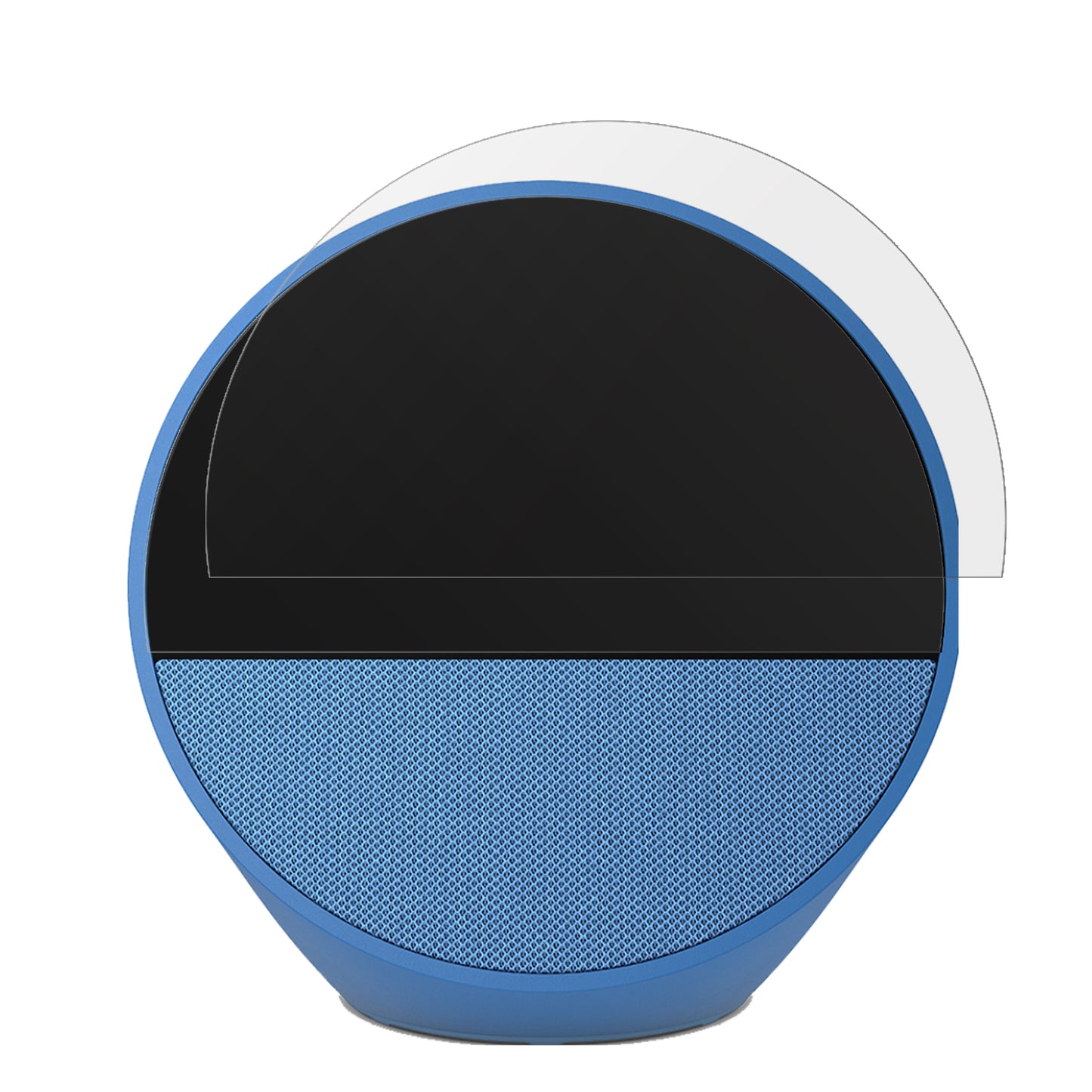 AmazonEcho Spot 2024 mit aufgebrachter dipos Displayschutzfolie, die lästige Fingerabdrücke minimiert
