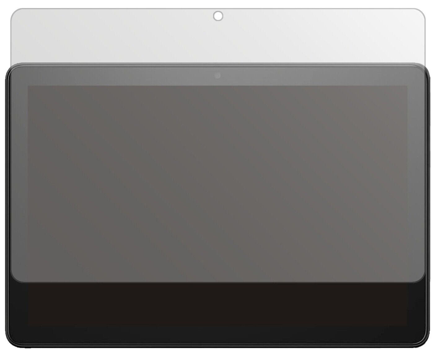 AmazonFire HD 10 (2021) mit aufgebrachter dipos Displayschutzfolie, die lästige Fingerabdrücke minimiert