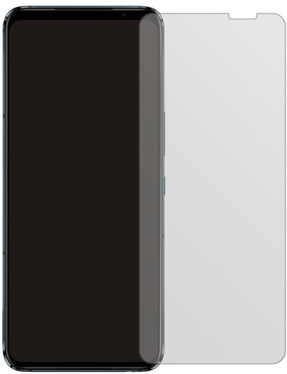AsusROG Phone 5 Pro mit aufgebrachter dipos Displayschutzfolie, die lästige Fingerabdrücke minimiert