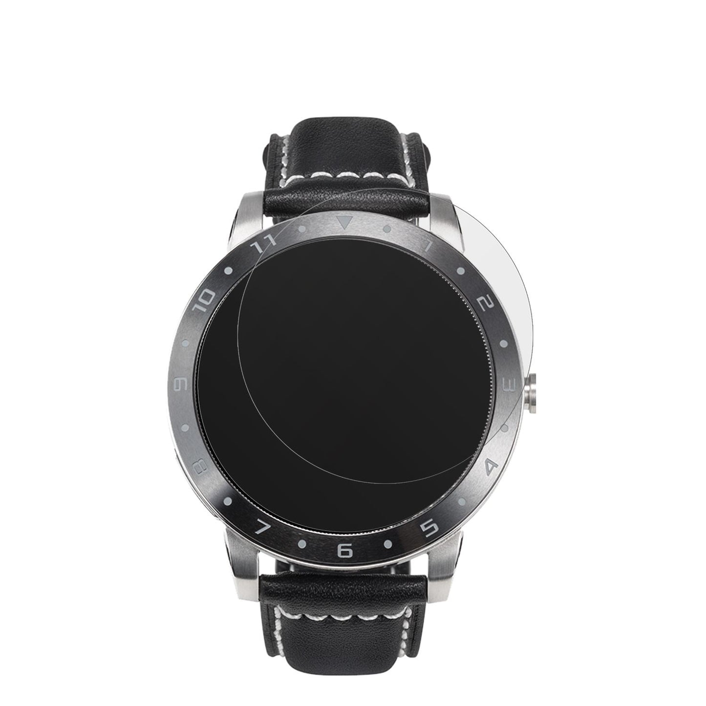 AsusVivoWatch 5 mit aufgebrachter dipos Displayschutzfolie, die lästige Fingerabdrücke minimiert