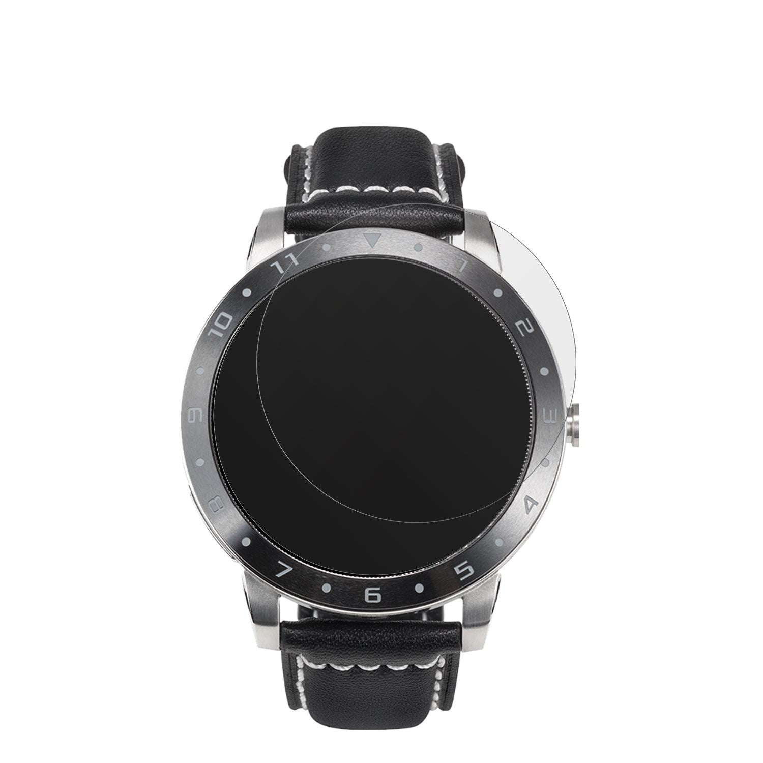 AsusVivoWatch 5 mit aufgebrachter dipos Displayschutzfolie, die lästige Fingerabdrücke minimiert