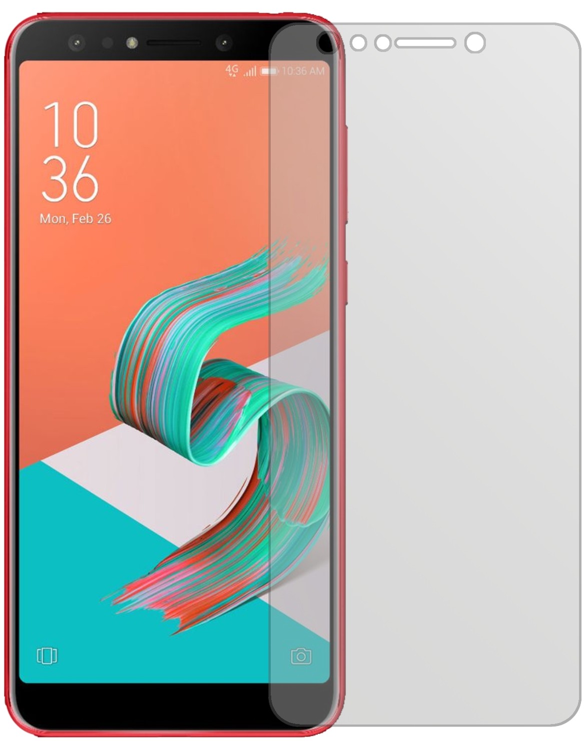 AsusZenfone 5 Lite (ZC600KL) mit aufgebrachter dipos Displayschutzfolie, die lästige Fingerabdrücke minimiert