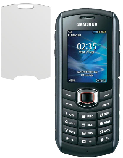 B2710Samsung mit aufgebrachter dipos Displayschutzfolie, die lästige Fingerabdrücke minimiert