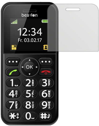 bea-fonSL150 mit aufgebrachter dipos Displayschutzfolie, die lästige Fingerabdrücke minimiert