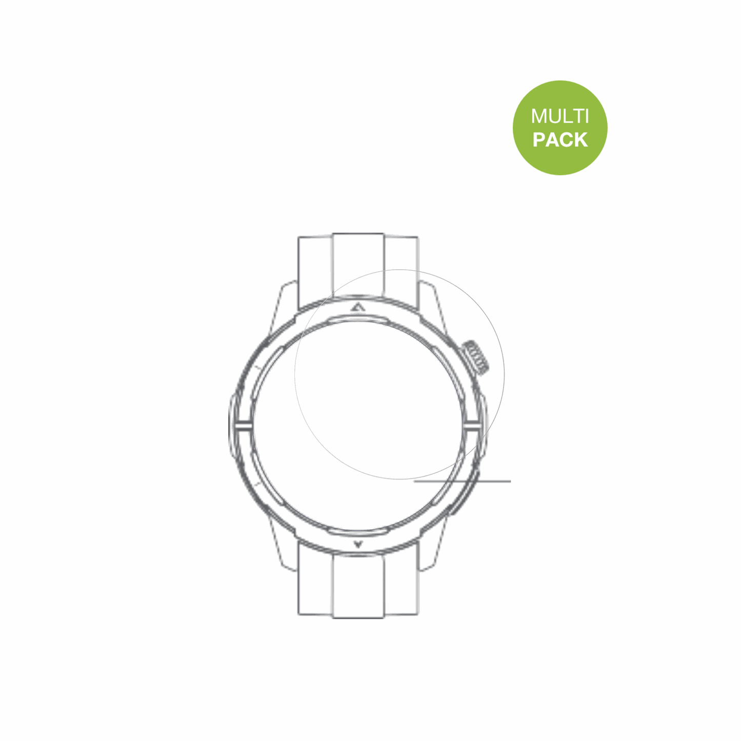 BeafonSmartwatch 601 mit aufgebrachter dipos Displayschutzfolie, die lästige Fingerabdrücke minimiert