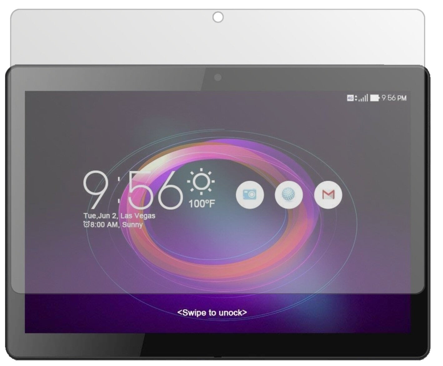 BeneveTablet PC 10.1 Zoll mit aufgebrachter dipos Displayschutzfolie, die lästige Fingerabdrücke minimiert