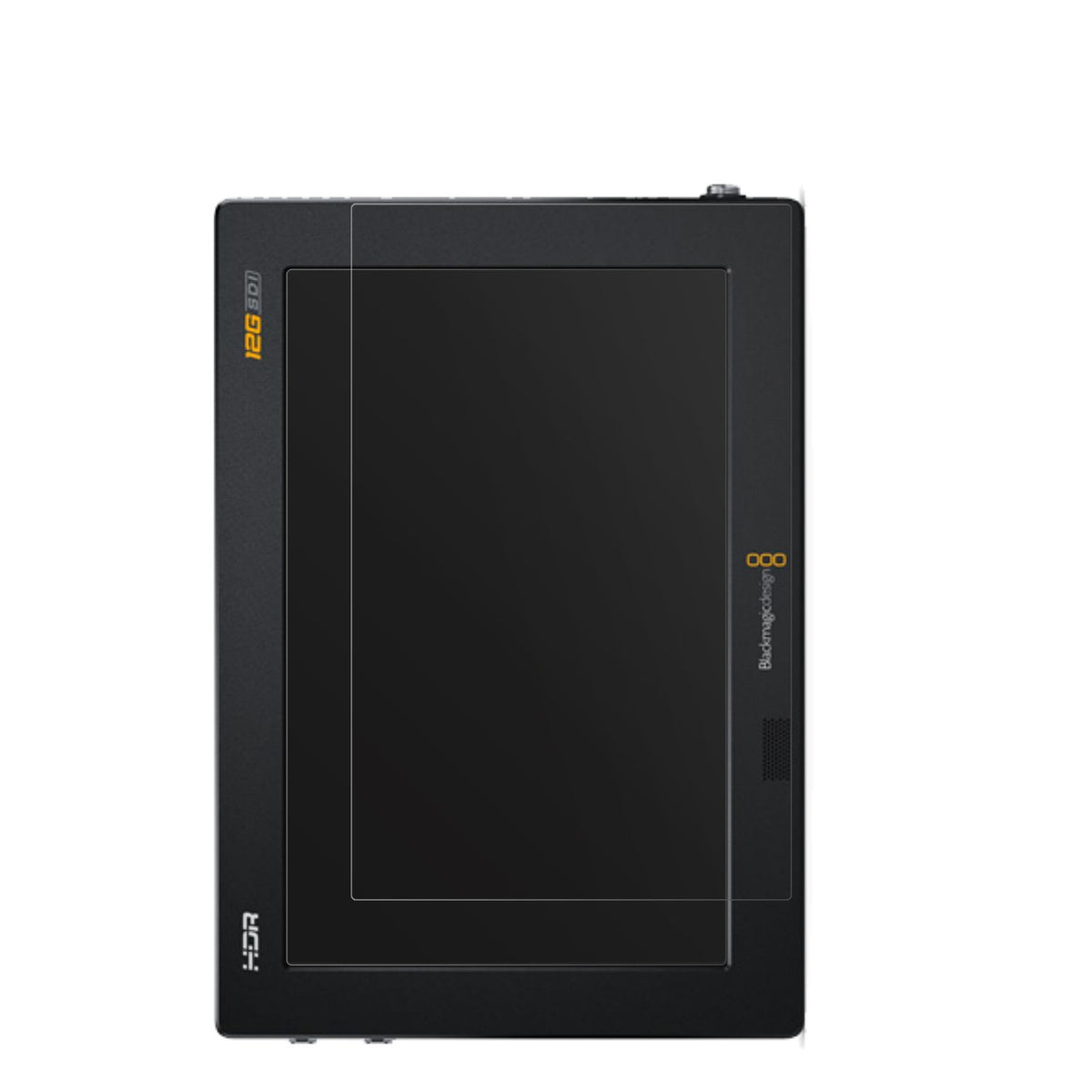 BlackmagicVideo Assist 12G HDR mit aufgebrachter dipos Displayschutzfolie, die lästige Fingerabdrücke minimiert