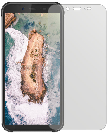 BlackviewBV5500 Pro mit aufgebrachter dipos Displayschutzfolie, die lästige Fingerabdrücke minimiert