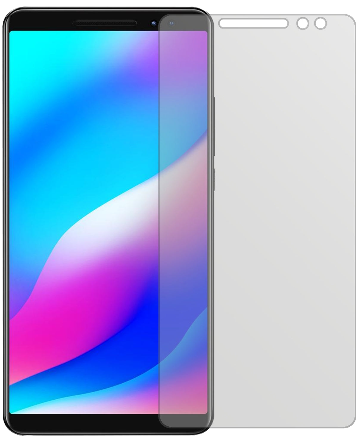 BlackviewMax 1 mit aufgebrachter dipos Displayschutzfolie, die lästige Fingerabdrücke minimiert