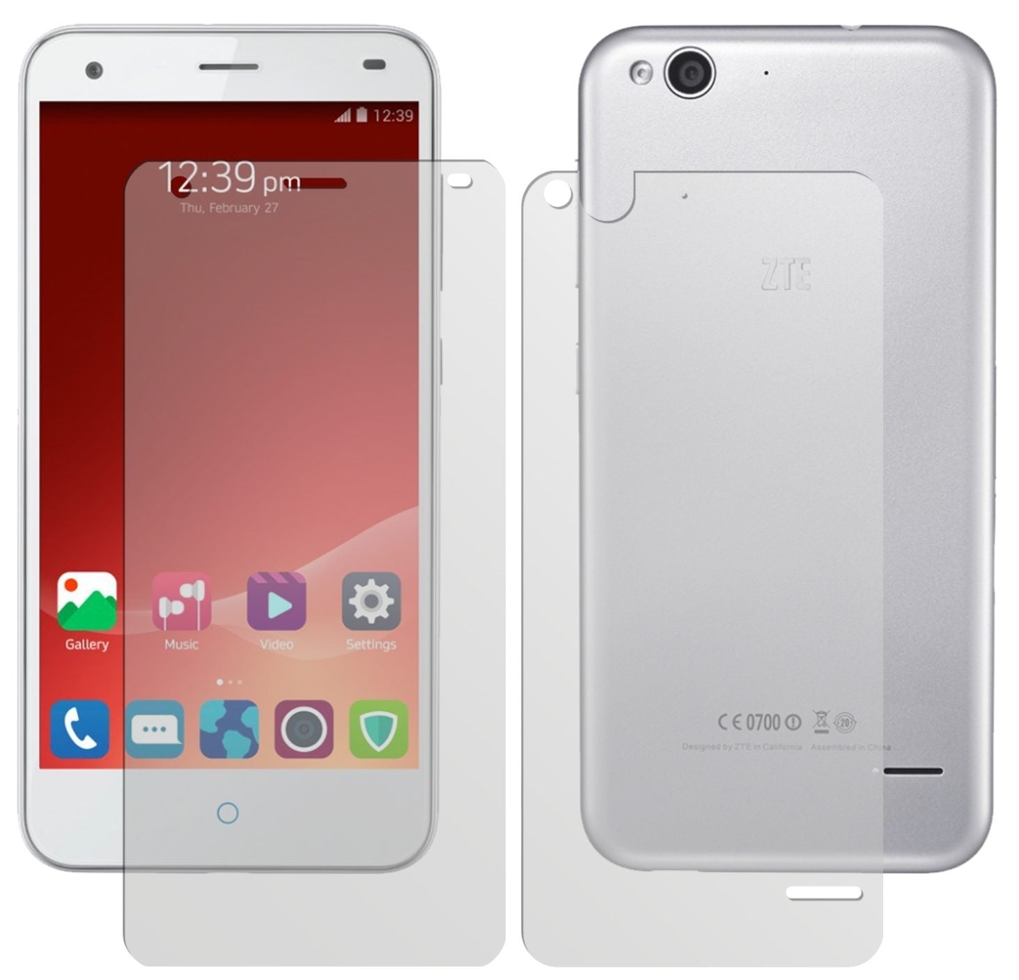 Blade S6ZTE mit aufgebrachter dipos Displayschutzfolie, die lästige Fingerabdrücke minimiert
