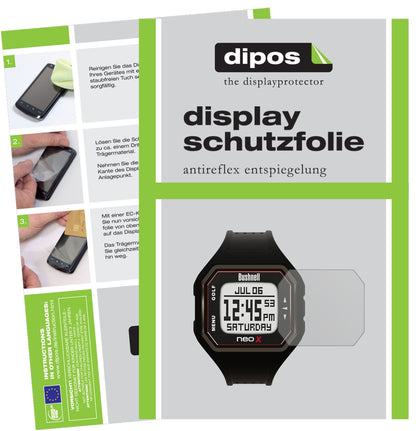 BushnellNeox mit aufgebrachter dipos Displayschutzfolie, die lästige Fingerabdrücke minimiert