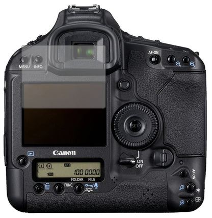 CanonEos 1D Mark IV mit aufgebrachter dipos Displayschutzfolie, die lästige Fingerabdrücke minimiert