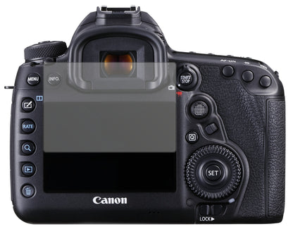 CanonEOS 5D Mark IV mit aufgebrachter dipos Displayschutzfolie, die lästige Fingerabdrücke minimiert