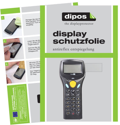 Cipherlab8300 mit aufgebrachter dipos Displayschutzfolie, die lästige Fingerabdrücke minimiert