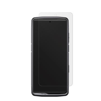 CrosscallStellar M6E mit aufgebrachter dipos Displayschutzfolie, die lästige Fingerabdrücke minimiert