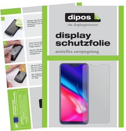 CubotP20 mit aufgebrachter dipos Displayschutzfolie, die lästige Fingerabdrücke minimiert