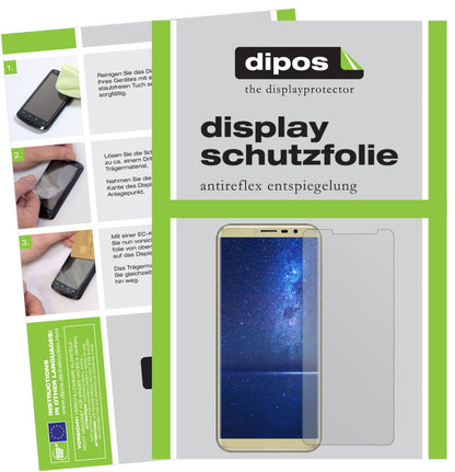 CubotX18 mit aufgebrachter dipos Displayschutzfolie, die lästige Fingerabdrücke minimiert
